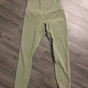 High-Waisted Olive Green Leggings